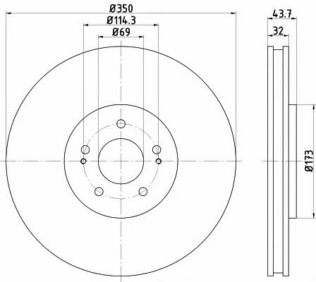 Mintex MDC2646 Диск гальмівний MDC2646: Приваблива ціна - Купити у Польщі на 2407.PL!