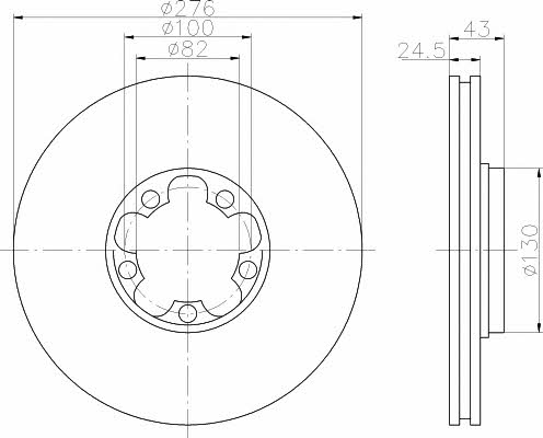 Mintex MDC1527 Front brake disc ventilated MDC1527: Buy near me in Poland at 2407.PL - Good price!