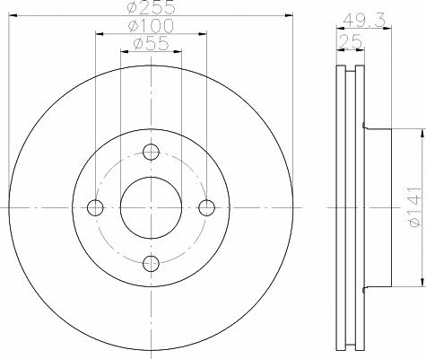 Mintex MDC1587 Диск гальмівний передній вентильований MDC1587: Купити у Польщі - Добра ціна на 2407.PL!