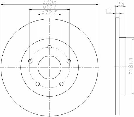 Mintex MDC2092 Bremsscheibe hinten, unbelüftet MDC2092: Kaufen Sie zu einem guten Preis in Polen bei 2407.PL!