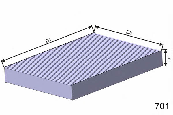 Misfat HB169C Activated Carbon Cabin Filter HB169C: Buy near me in Poland at 2407.PL - Good price!