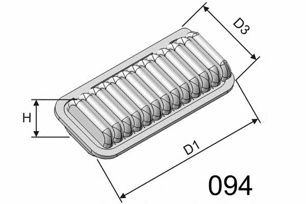 Misfat P176 Воздушный фильтр P176: Отличная цена - Купить в Польше на 2407.PL!