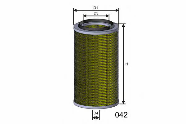 Misfat R527 Air filter R527: Buy near me in Poland at 2407.PL - Good price!