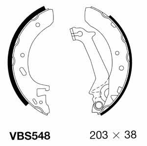 Motorquip VBS548 Brake shoe set VBS548: Buy near me in Poland at 2407.PL - Good price!