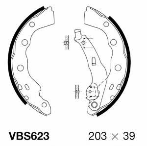 Motorquip VBS623 Szczęki hamulcowe, zestaw VBS623: Dobra cena w Polsce na 2407.PL - Kup Teraz!