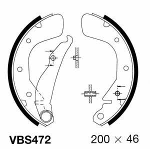 Motorquip VBS472 Brake shoe set VBS472: Buy near me at 2407.PL in Poland at an Affordable price!