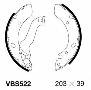 Motorquip VBS522 Brake shoe set VBS522: Buy near me in Poland at 2407.PL - Good price!