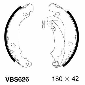 Motorquip VBS626 Brake shoe set VBS626: Buy near me at 2407.PL in Poland at an Affordable price!