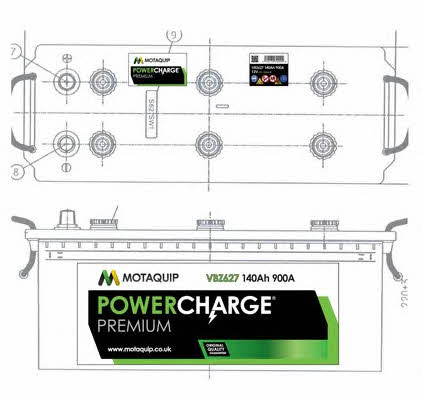 Motorquip VBZ627 Akumulator Motorquip 12V 140AH 900A(EN) L+ VBZ627: Dobra cena w Polsce na 2407.PL - Kup Teraz!