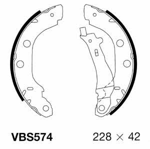Motorquip VBS574 Brake shoe set VBS574: Buy near me in Poland at 2407.PL - Good price!
