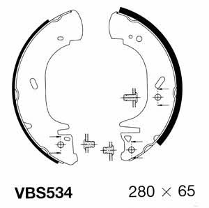 Motorquip VBS534 Колодки тормозные барабанные, комплект VBS534: Отличная цена - Купить в Польше на 2407.PL!