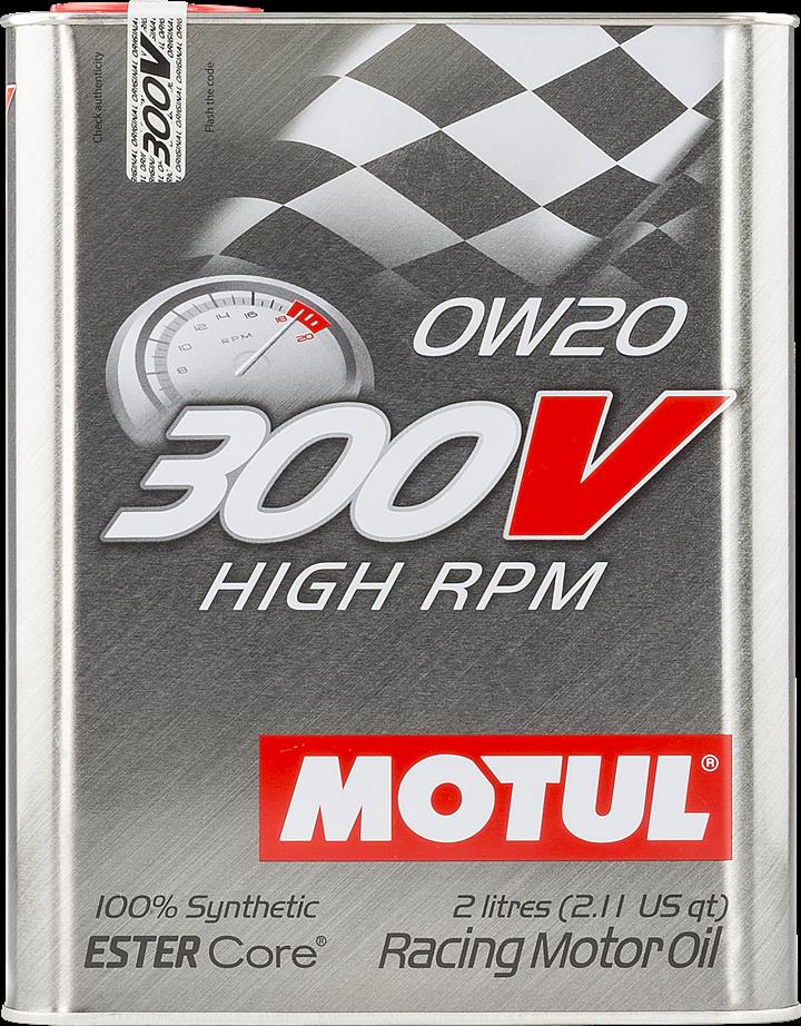 Motul 104239 Engine oil Motul 300V HIGH RPM 0W-20, 2L 104239: Buy near me in Poland at 2407.PL - Good price!