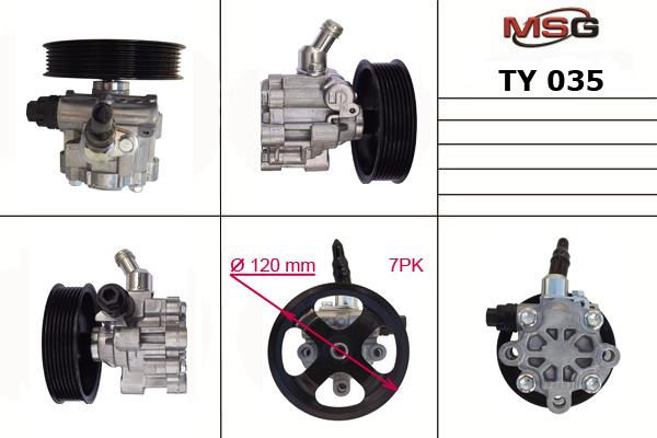 MSG TY035 Hydraulic Pump, steering system TY035: Buy near me in Poland at 2407.PL - Good price!