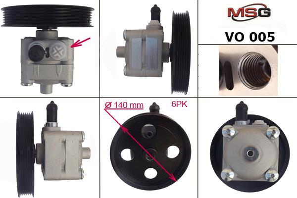 MSG VO005 Hydraulic Pump, steering system VO005: Buy near me in Poland at 2407.PL - Good price!