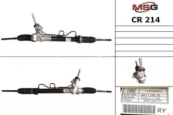 MSG CR214 Steering Gear CR214: Buy near me in Poland at 2407.PL - Good price!