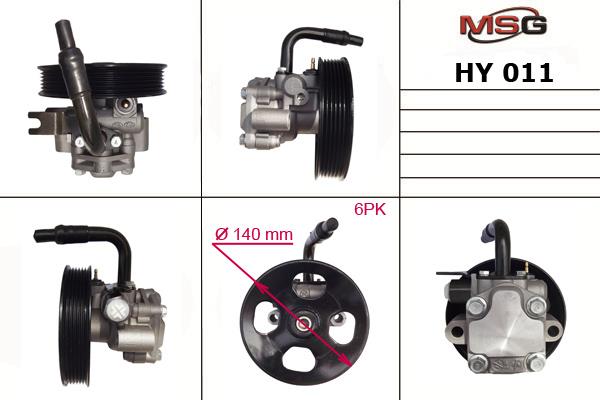 MSG HY011 Hydraulic Pump, steering system HY011: Buy near me at 2407.PL in Poland at an Affordable price!