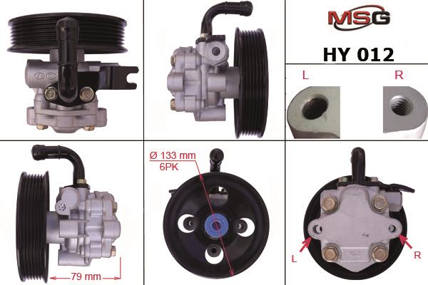 MSG HY012 Hydraulic Pump, steering system HY012: Buy near me in Poland at 2407.PL - Good price!