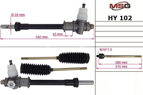 MSG HY102 Рульовий механізм HY102: Приваблива ціна - Купити у Польщі на 2407.PL!