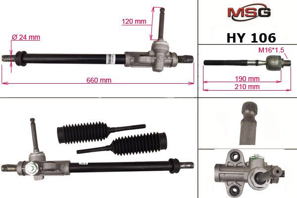 MSG HY106 Steering Gear HY106: Buy near me in Poland at 2407.PL - Good price!