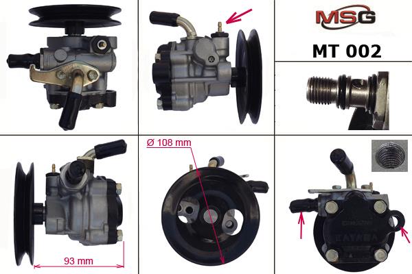 MSG MT002 Pompa hydrauliczna, układ kierowniczy MT002: Dobra cena w Polsce na 2407.PL - Kup Teraz!