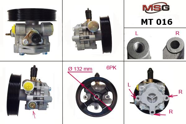 MSG MT016 Hydraulic Pump, steering system MT016: Buy near me in Poland at 2407.PL - Good price!