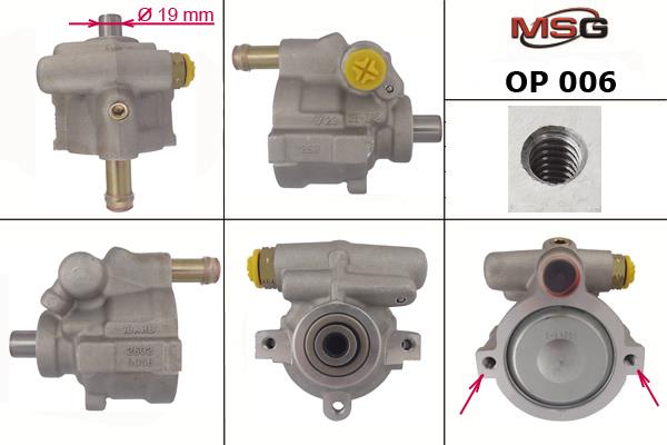 MSG OP006 Hydraulic Pump, steering system OP006: Buy near me in Poland at 2407.PL - Good price!