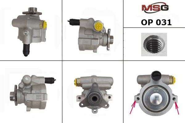 MSG OP031 Hydraulic Pump, steering system OP031: Buy near me in Poland at 2407.PL - Good price!
