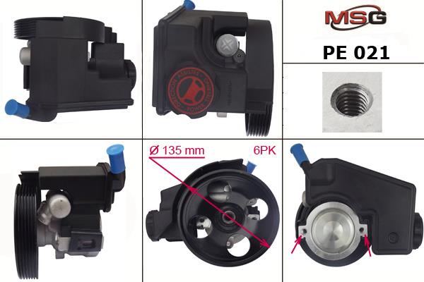 MSG PE021 Hydraulic Pump, steering system PE021: Buy near me in Poland at 2407.PL - Good price!