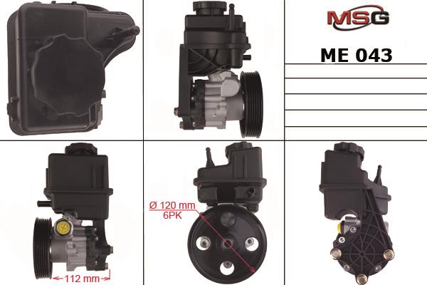 MSG ME043 Hydraulic Pump, steering system ME043: Buy near me in Poland at 2407.PL - Good price!
