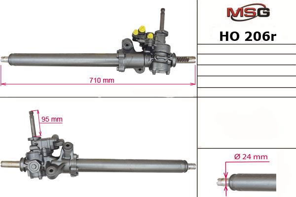 MSG HO206R-ARCH Przekładnia kierownicza ze wspomaganiem hydraulicznym, regenerowana HO206RARCH: Dobra cena w Polsce na 2407.PL - Kup Teraz!
