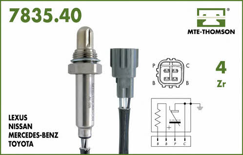 MTE-Thomson 7835.40.050 Датчик кислородный / Лямбда-зонд 783540050: Отличная цена - Купить в Польше на 2407.PL!