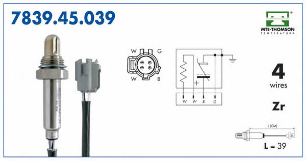 MTE-Thomson 7839.45.039 Lambda sensor 783945039: Buy near me in Poland at 2407.PL - Good price!