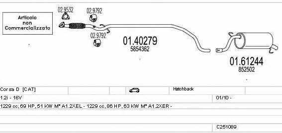 Mts C251089024105 Exhaust system C251089024105: Buy near me in Poland at 2407.PL - Good price!