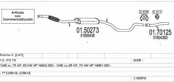 Mts C100679024310 Exhaust system C100679024310: Buy near me in Poland at 2407.PL - Good price!