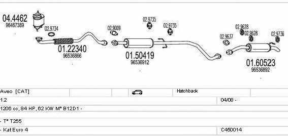 Mts C450014021507 Система випуску відпрацьованих газів C450014021507: Приваблива ціна - Купити у Польщі на 2407.PL!