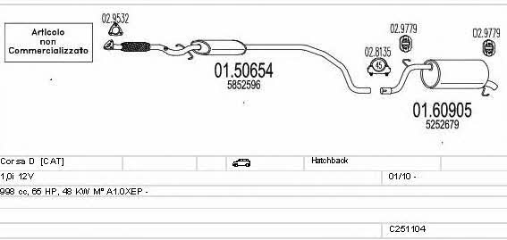 Mts C251104025485 Exhaust system C251104025485: Buy near me in Poland at 2407.PL - Good price!