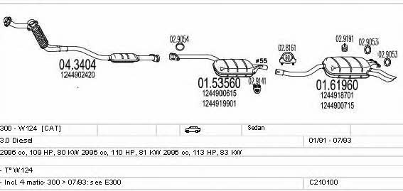 MTS C210100026428 Abgasanlage C210100026428: Kaufen Sie zu einem guten Preis in Polen bei 2407.PL!