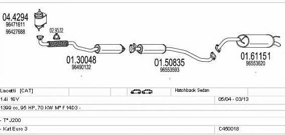  C450018021547 Exhaust system C450018021547: Buy near me in Poland at 2407.PL - Good price!