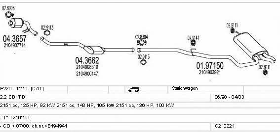  C210221026450 Exhaust system C210221026450: Buy near me in Poland at 2407.PL - Good price!