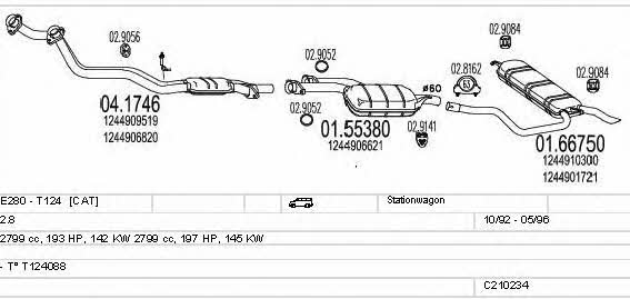 Mts C210234026390 Exhaust system C210234026390: Buy near me in Poland at 2407.PL - Good price!