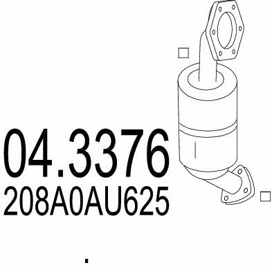 Mts 04.3376 Catalytic Converter 043376: Buy near me in Poland at 2407.PL - Good price!