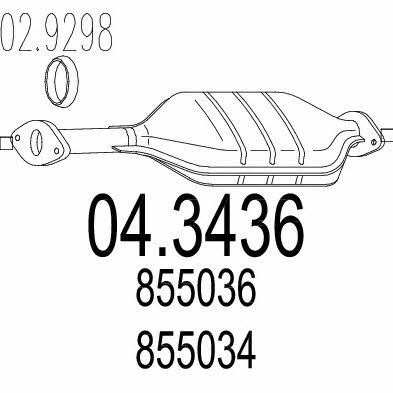 Mts 04.3436 Catalytic Converter 043436: Buy near me in Poland at 2407.PL - Good price!