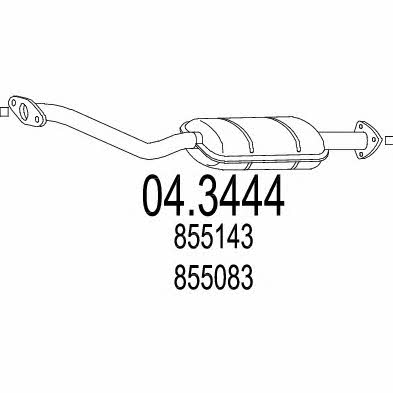 Mts 04.3444 Catalytic Converter 043444: Buy near me in Poland at 2407.PL - Good price!