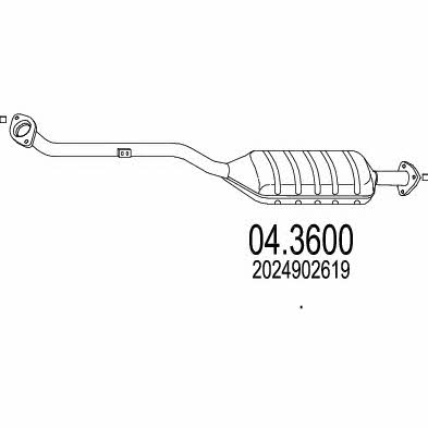 Mts 04.3600 Catalytic Converter 043600: Buy near me in Poland at 2407.PL - Good price!