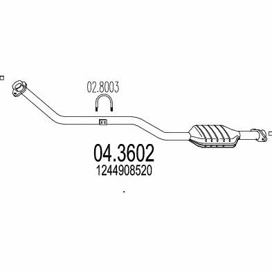 Mts 04.3602 Catalytic Converter 043602: Buy near me in Poland at 2407.PL - Good price!
