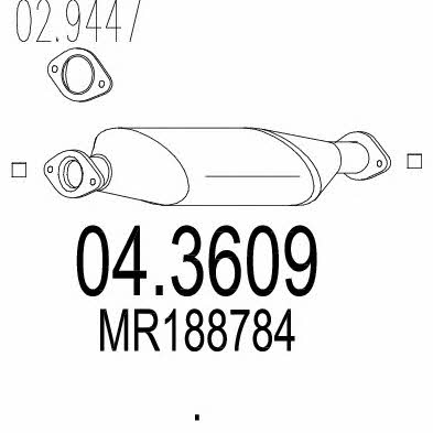 Mts 04.3609 Catalytic Converter 043609: Buy near me in Poland at 2407.PL - Good price!