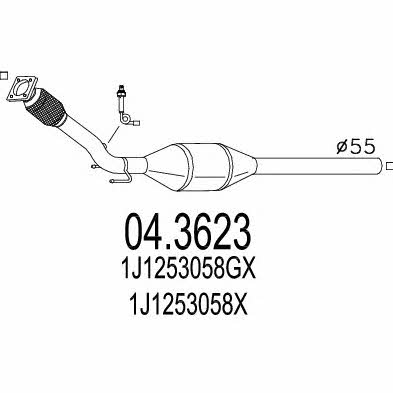 Mts 04.3623 Catalytic Converter 043623: Buy near me in Poland at 2407.PL - Good price!