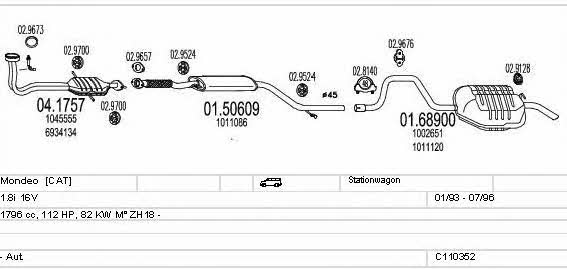 MTS C110352003319 Abgasanlage C110352003319: Kaufen Sie zu einem guten Preis in Polen bei 2407.PL!