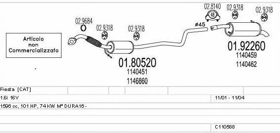  C110588009083 Система випуску відпрацьованих газів C110588009083: Приваблива ціна - Купити у Польщі на 2407.PL!