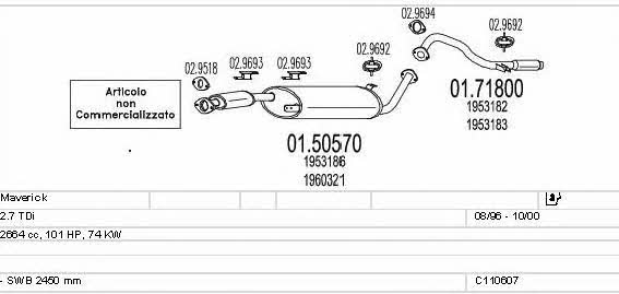  C110607009750 Exhaust system C110607009750: Buy near me in Poland at 2407.PL - Good price!